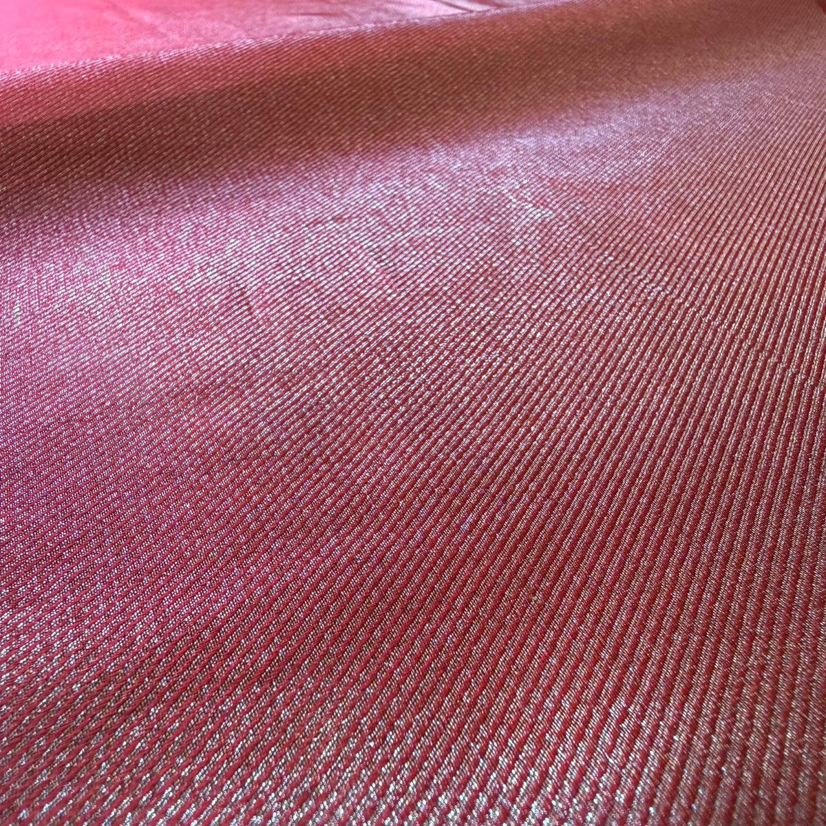 Ruby Red Kanjivaram twill available in 44" width