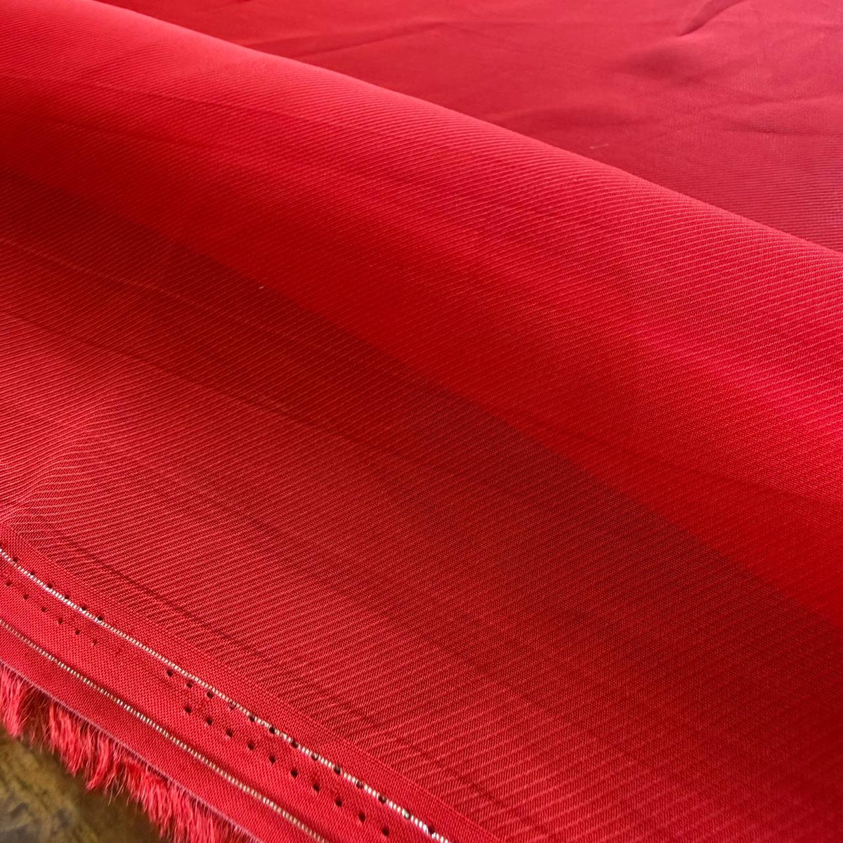Ruby Red Organza twill available in 44" width