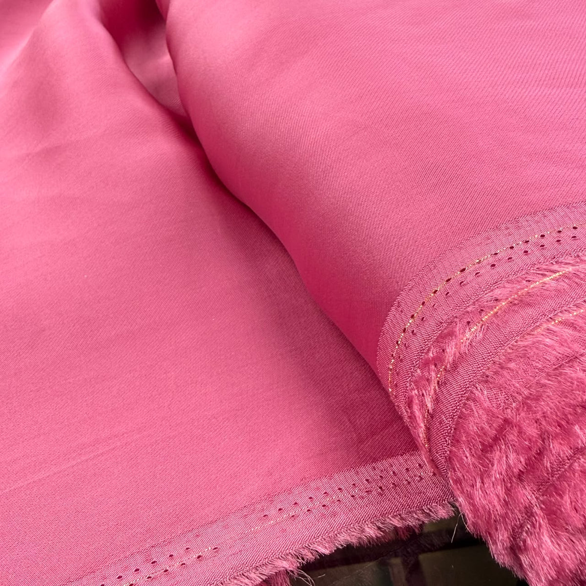 Rose Pink Organza Satin available in 44" width