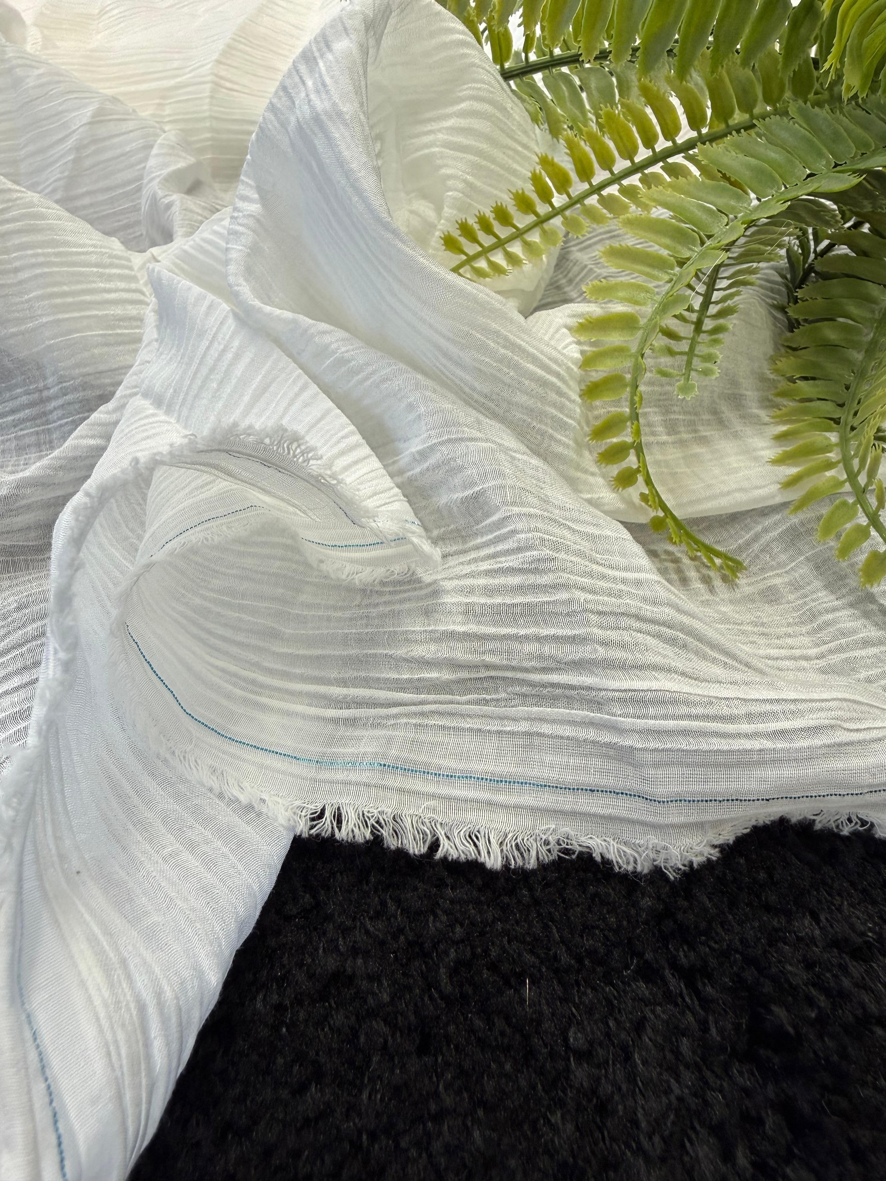 Dyeable Glass Crush Chanderi 8599 ( 44 Inches Width )