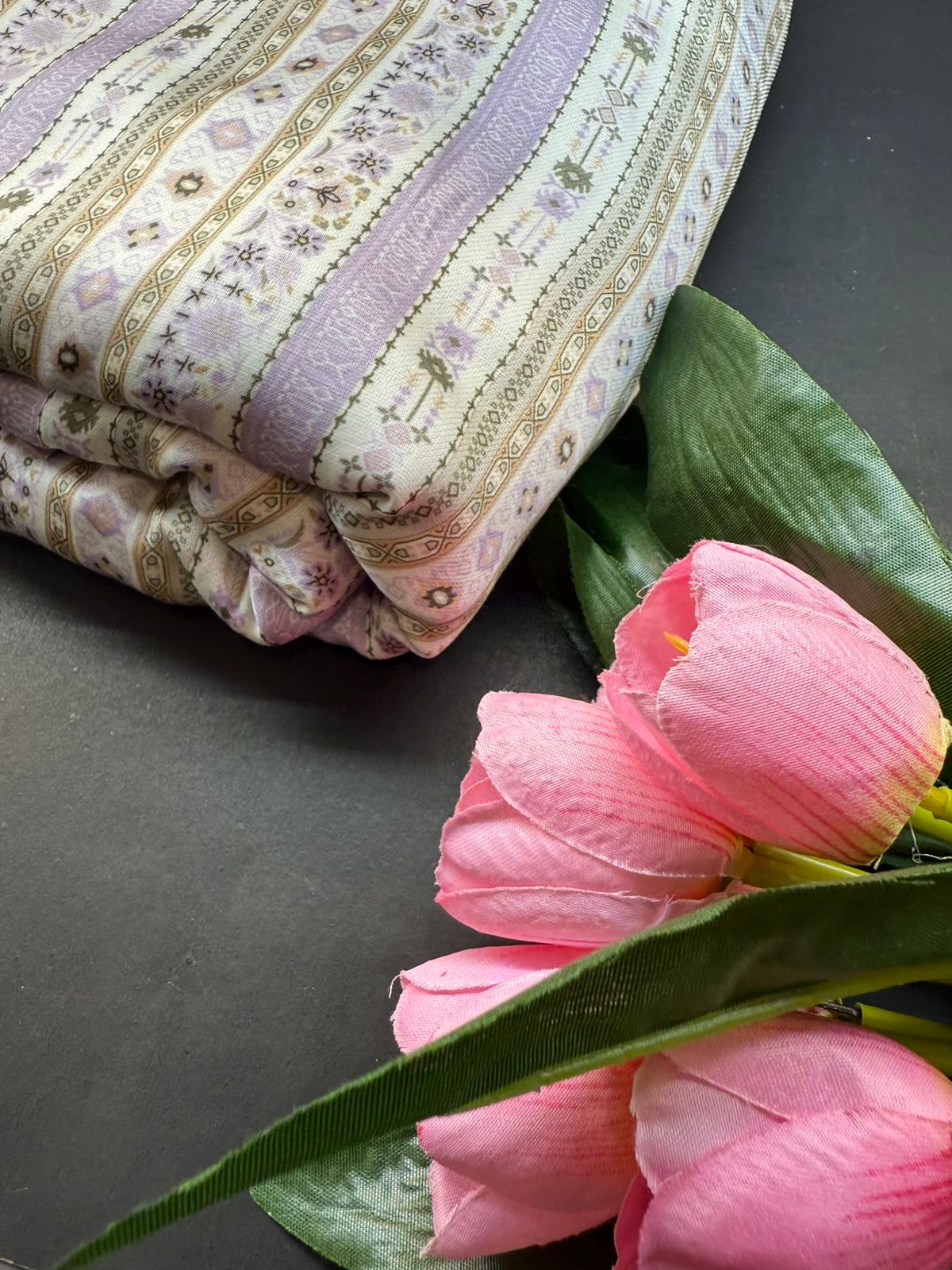 Printed Linen Satin  ( 44" Inches Width )