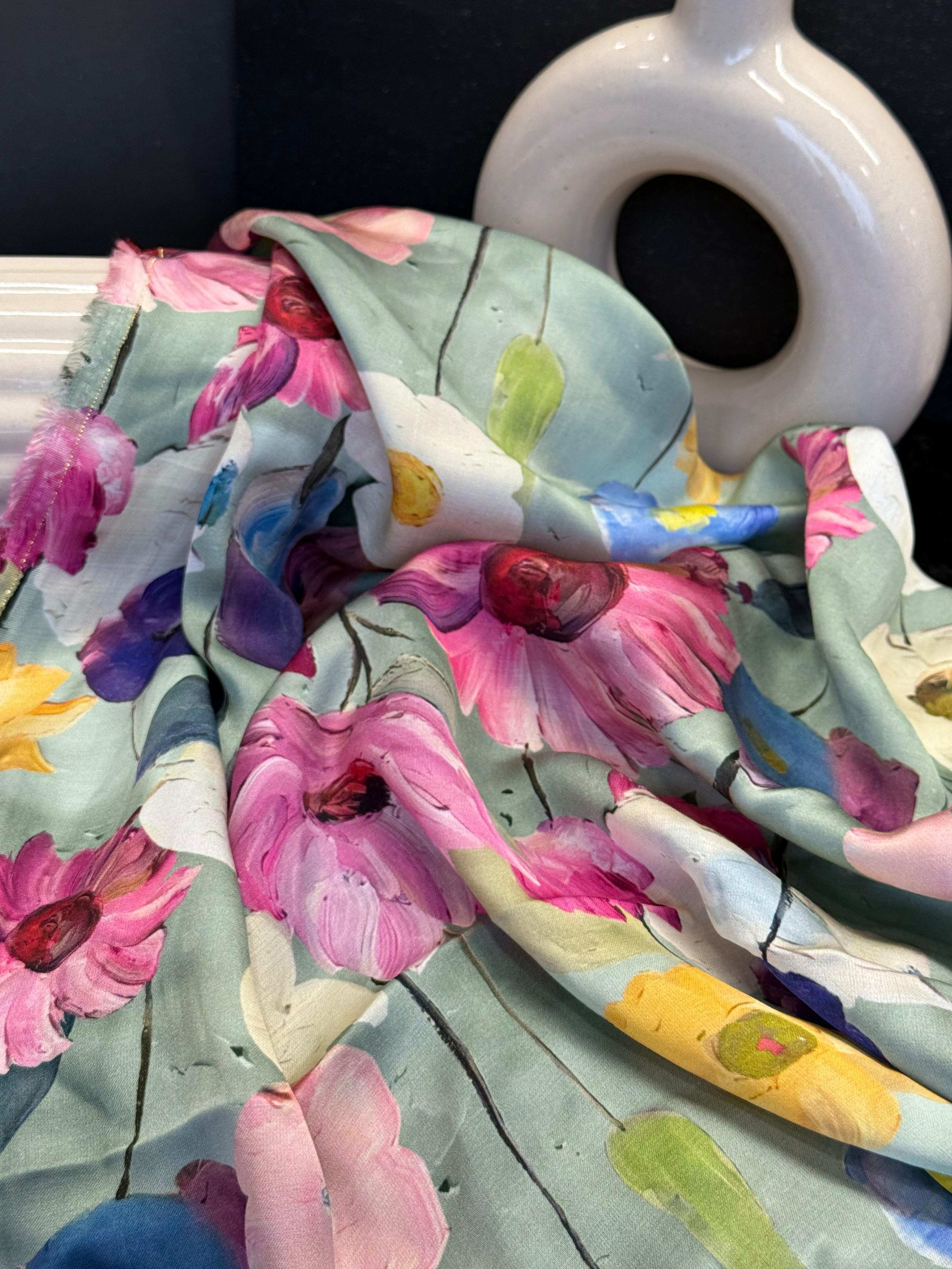 Printed  Viscose Modal Satin  ( 44" Inches Width )