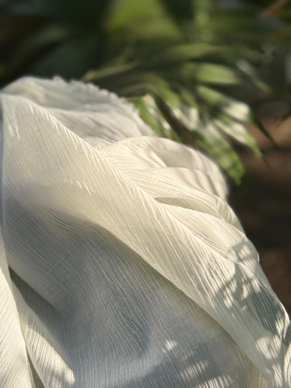 Dyeable Chanderi crush  ( 44 Inches Width )