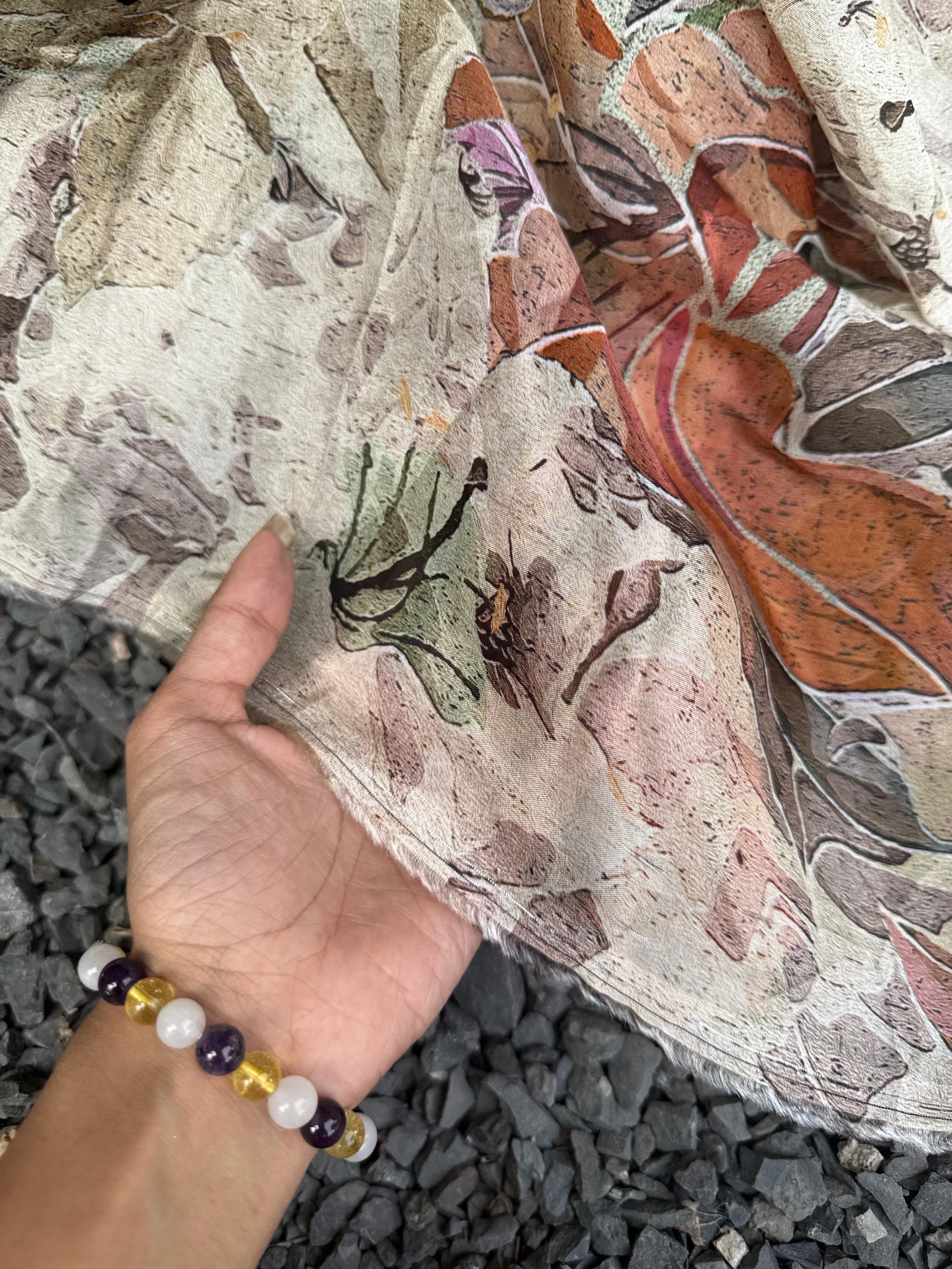 Printed HO Silk  ( 44" Inches Width )