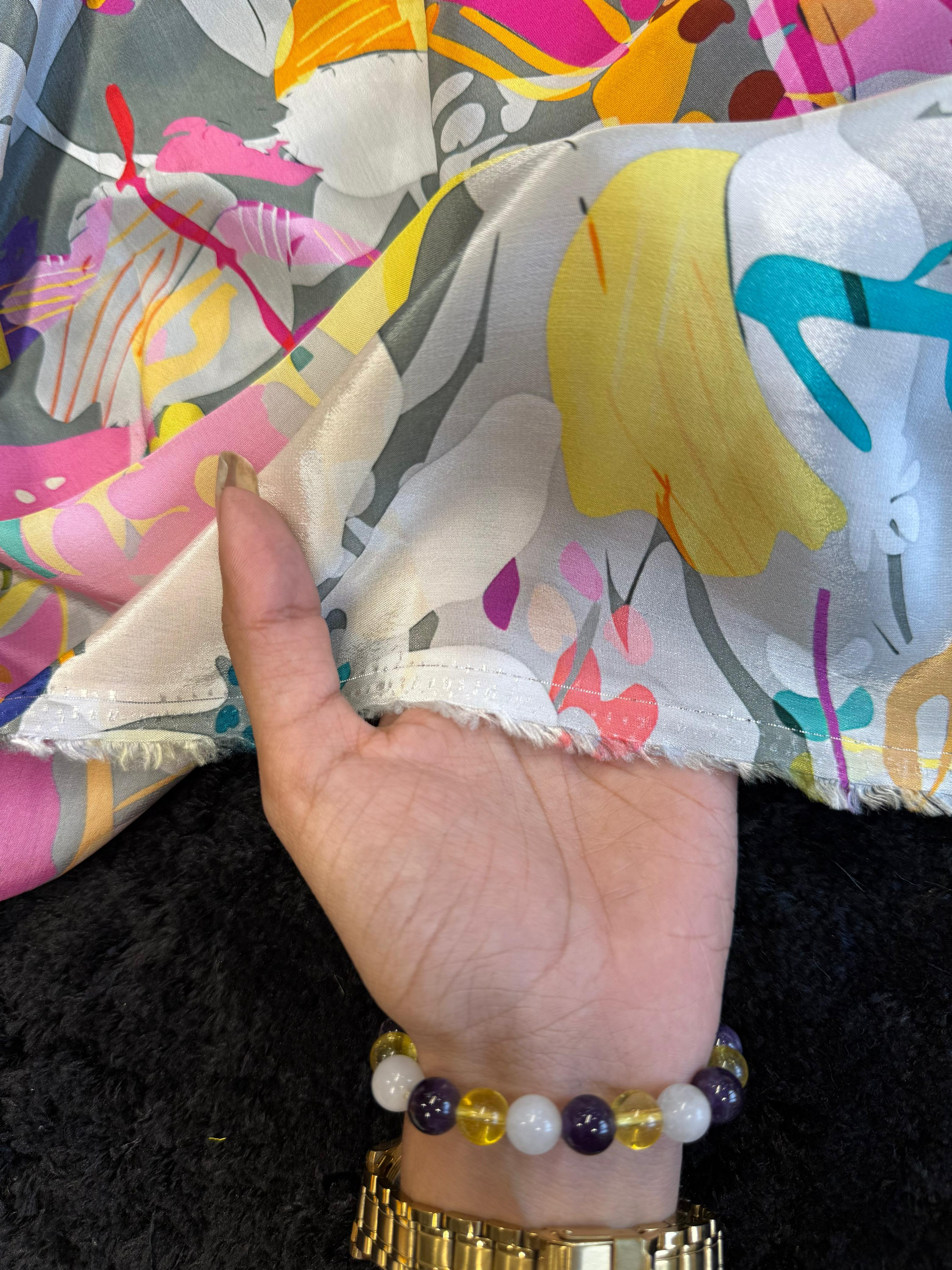 Printed  Natural Crepe  ( 44" Inches Width )