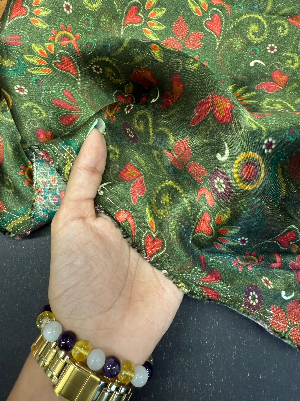 Printed Gajji Silk  ( 44" Inches Width )